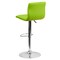 Emma and Oliver Coti Modern Channel Tufted Upholstered Height Adjustable Mid-Back Stool and Pedestal Base with Footrest